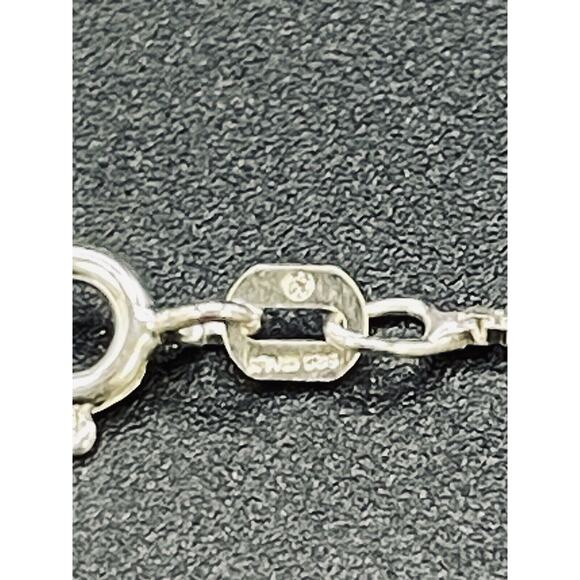 20” Sterling Silver Flower Pendant Necklace 925 I3 - Picture 8 of 9